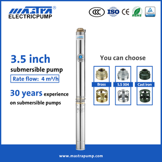 Bomba de agua solar sumergible Mastra de 3,5 pulgadas Proveedores de bomba sumergible R85-QC