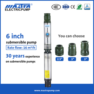 Proveedor de bombas sumergibles Mastra de 6 pulgadas R150-CS Bomba sumergible para pozos