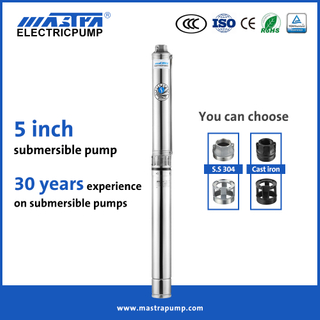 Bomba sumergible de pozo profundo Mastra de 5 pulgadas Distribuidores de bombas de pozo sumergibles R125