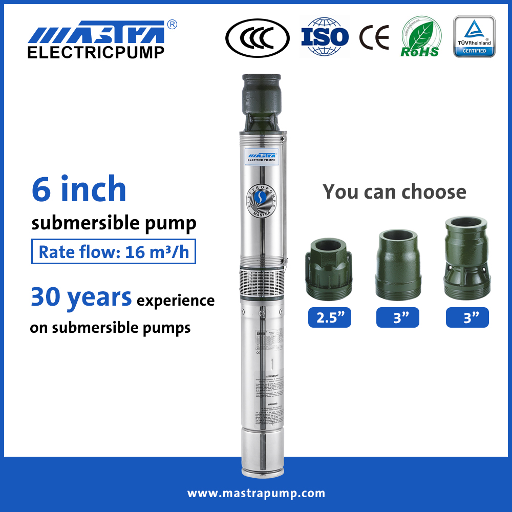MASTRA 6 pulgadas de 240 voltios sumergibles de agua R150-CS Sumerables de bomba de agua eléctrica